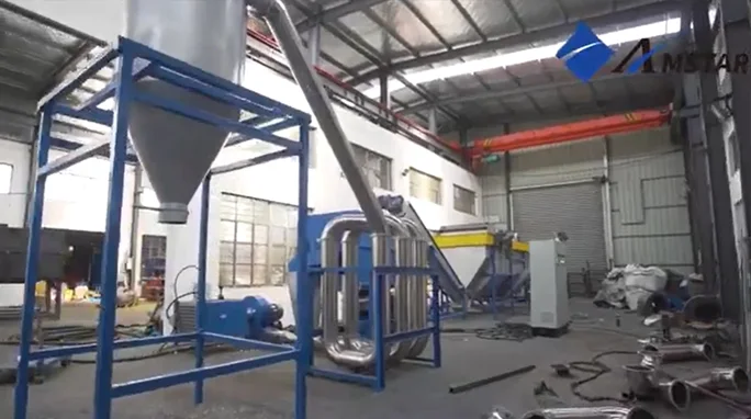 مصنع غسل البلاستيك الصلب PP HDPE بطاقة 2500 kg/hr في كارولينا الشمالية، الولايات المتحدة